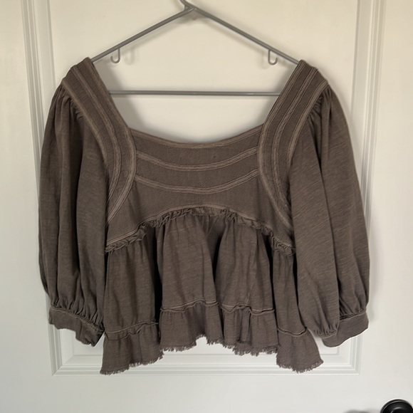 NWT Free People We The Free Grey Top. - Picture 3 of 8